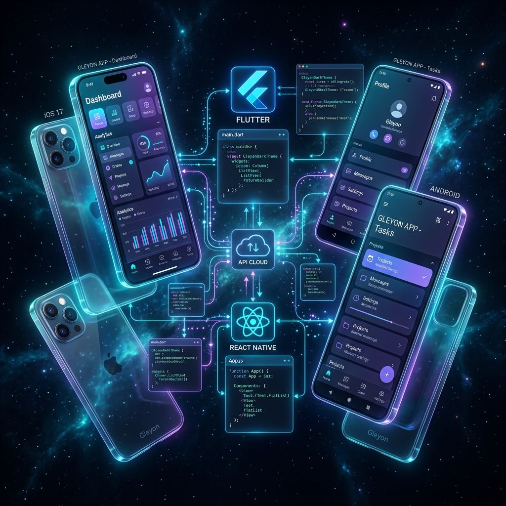 App development — mobile application mockup