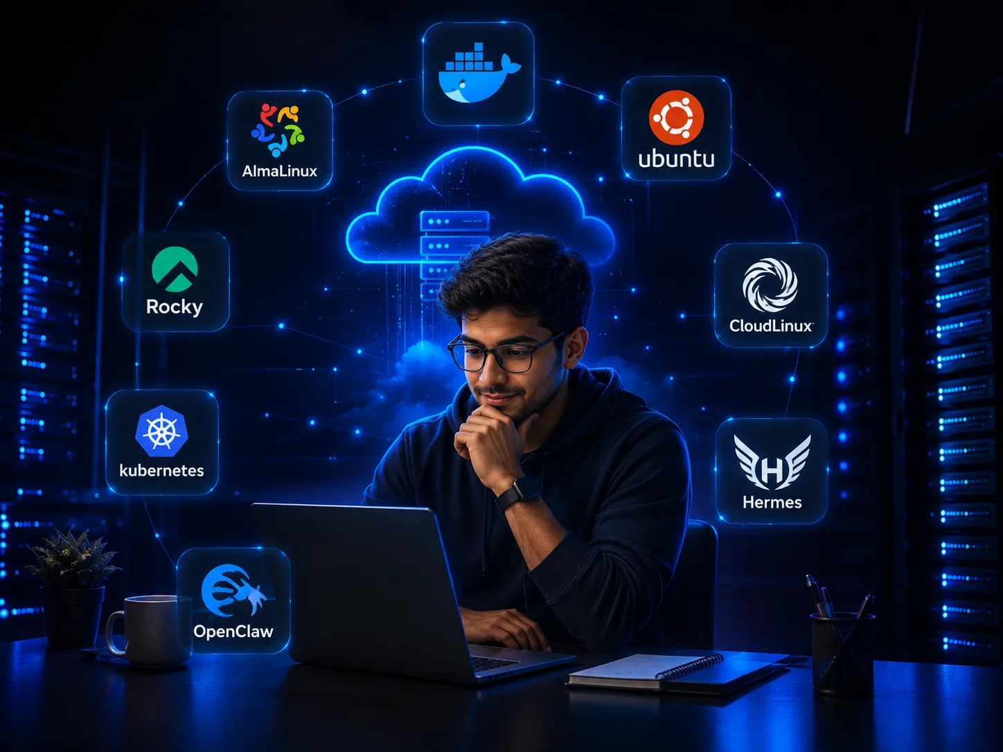App development — user managing virtual server instance