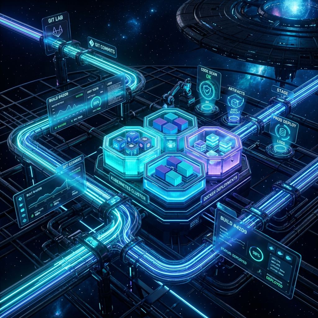Cloud and DevOps — deployment pipeline visualization