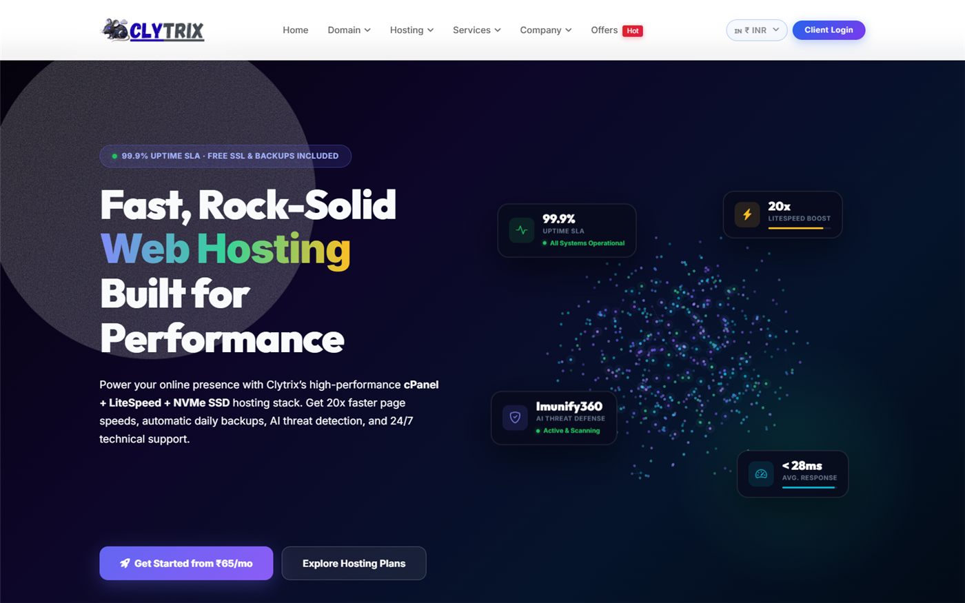 Clytrix — high-performance web hosting platform by Gleyon