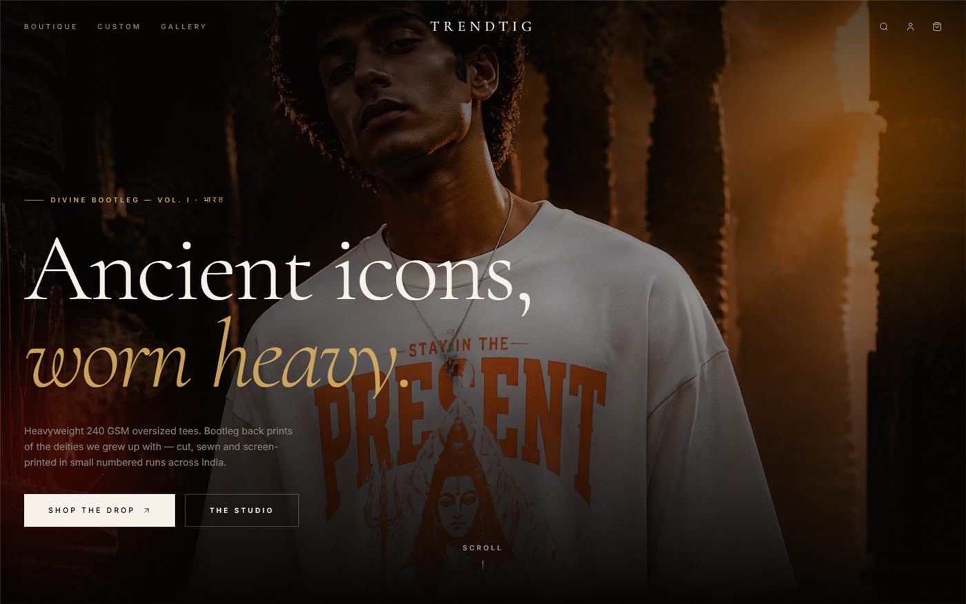 TrendTig — divine bootleg streetwear e-commerce store by Gleyon