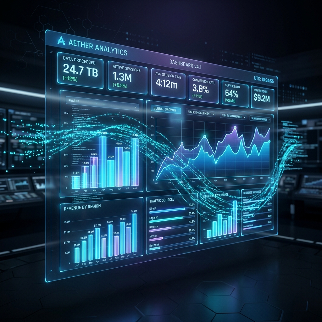 Gleyon live client results dashboard with uptime and performance metrics